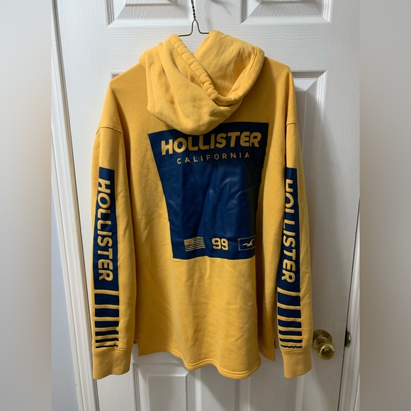 Yellow Hollister Hoodie Size L - Picture 2 of 3